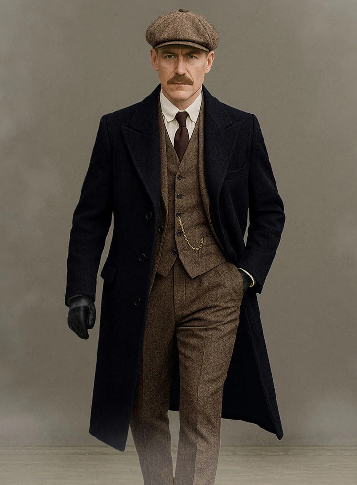 Peaky Blinders Gentlemans Suit – Classic Brown Tweed Vintage Look