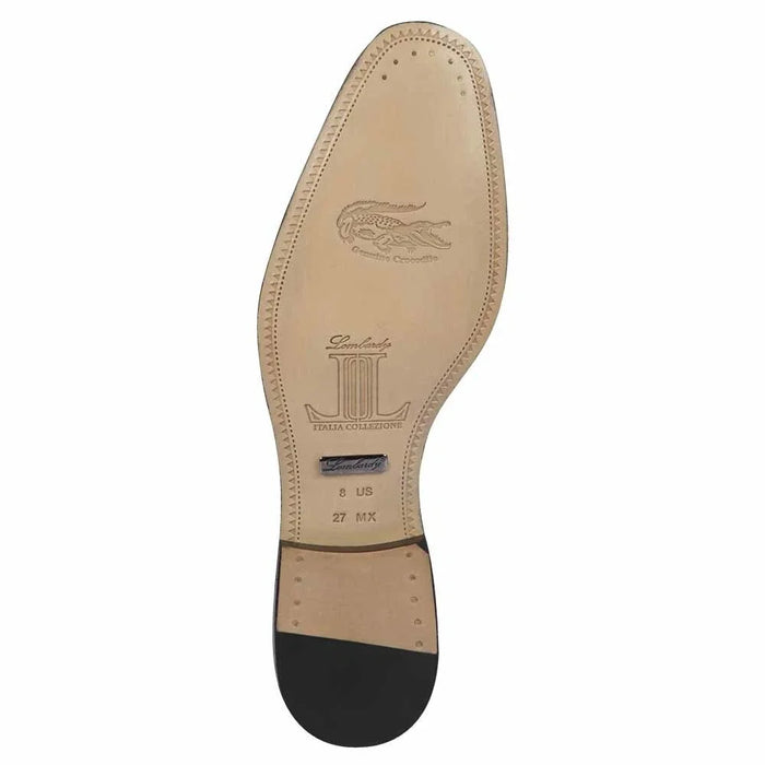 Men’s Executive Black Slip-On Shoes – Genuine Crocodile & Calfskin Leather