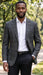 Charcoal Plaid Blazer Mens Jacket