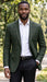 Hunter Green Plaid Blazer Mens Jacket