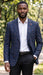 Navy Plaid Blazer Mens Jacket