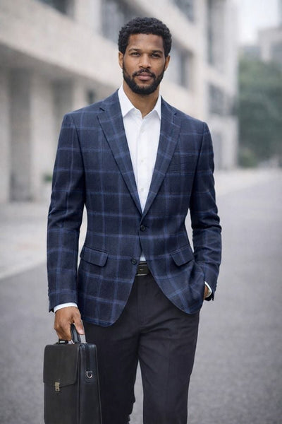 Blue Blazer Single Breasted Jacket