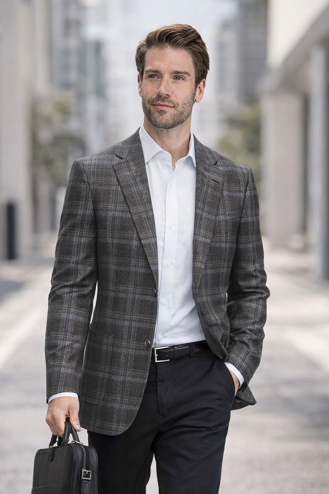 Charcoal Blazer for Men