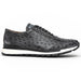 Marco Di Milano Scanno Gray Ostrich Quill Sneakers