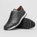 Marco Di Milano Scanno Gray Ostrich Quill Sneakers