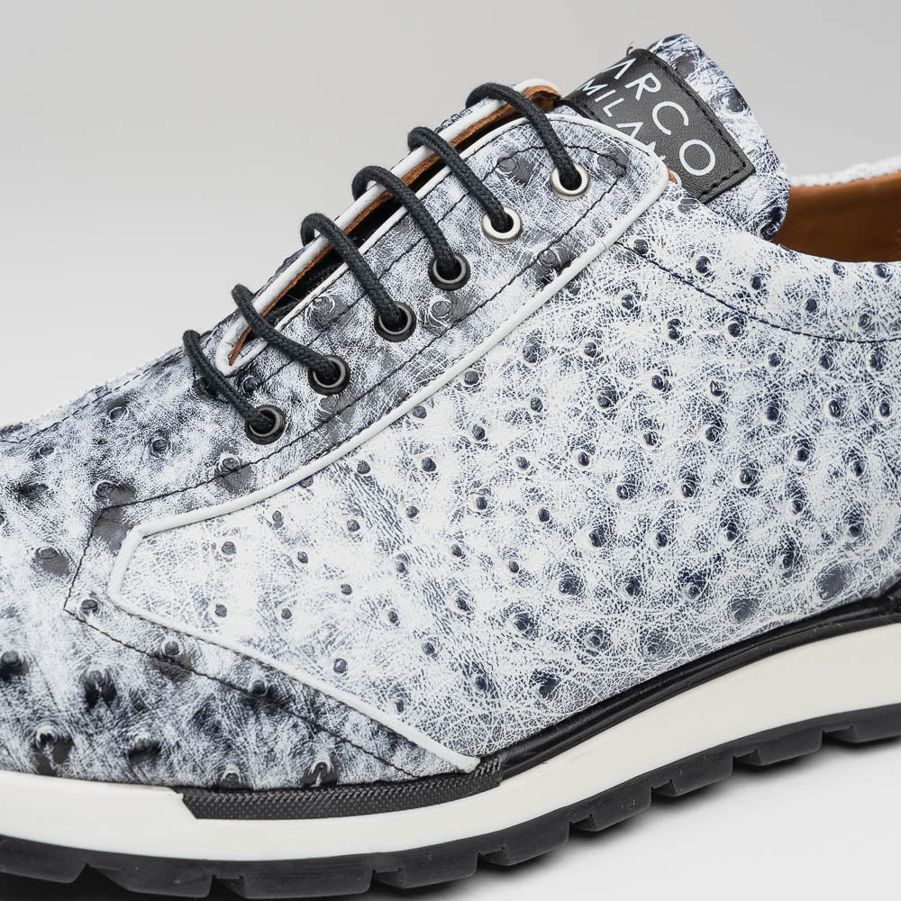 Marco Di Milano Scanno Newspaper Ostrich Quill Sneakers