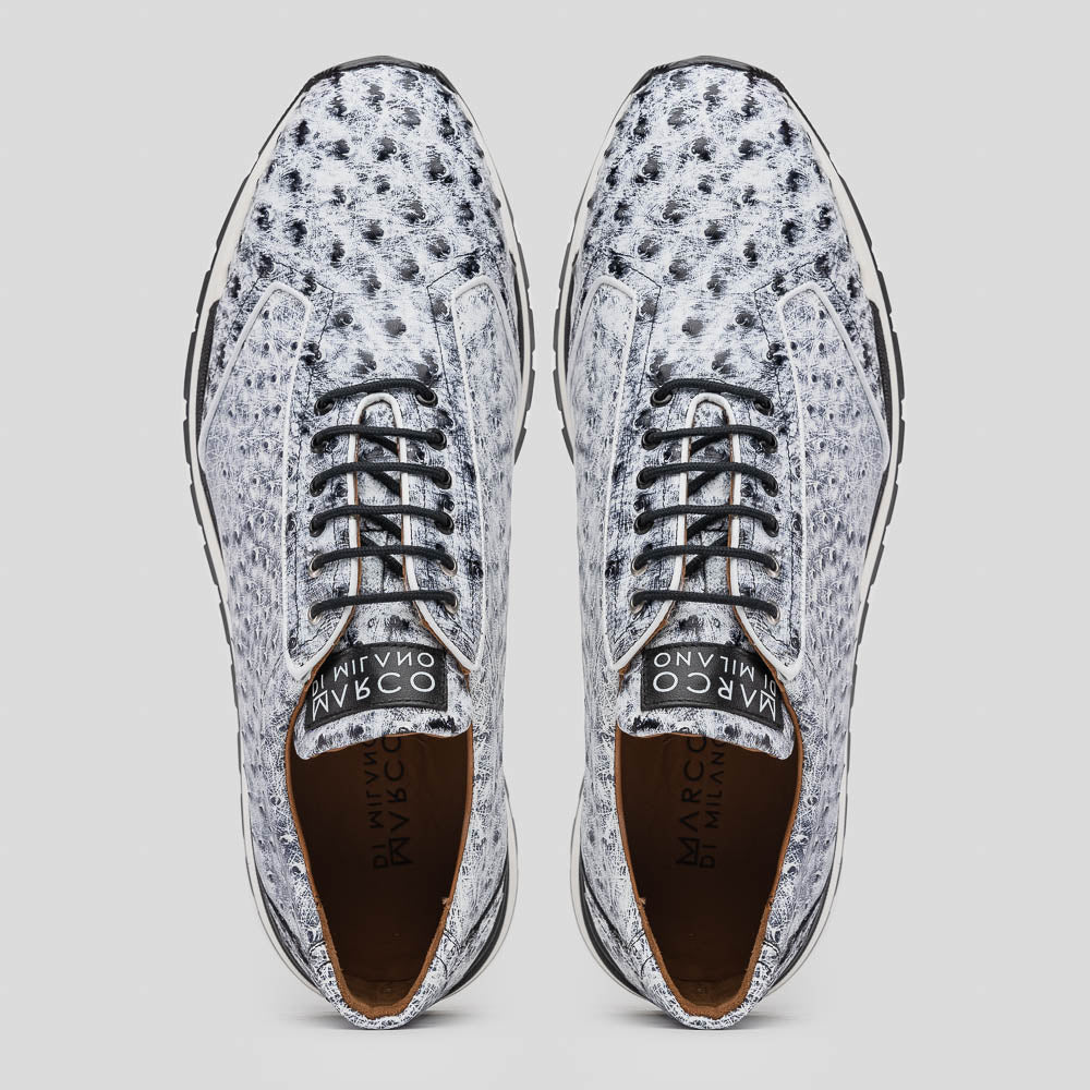 Marco Di Milano Scanno Newspaper Ostrich Quill Sneakers