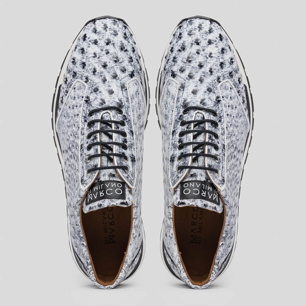 Marco Di Milano Scanno Newspaper Ostrich Quill Sneakers