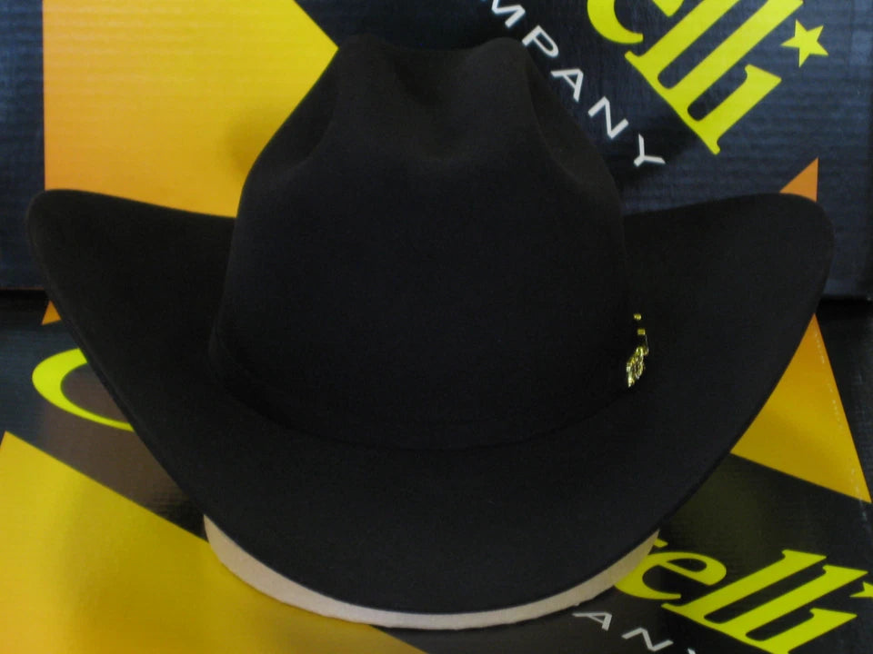 Serratelli 10X Cali Style Black 3 1/2" Brim Western Cowboy Hat All Sizes