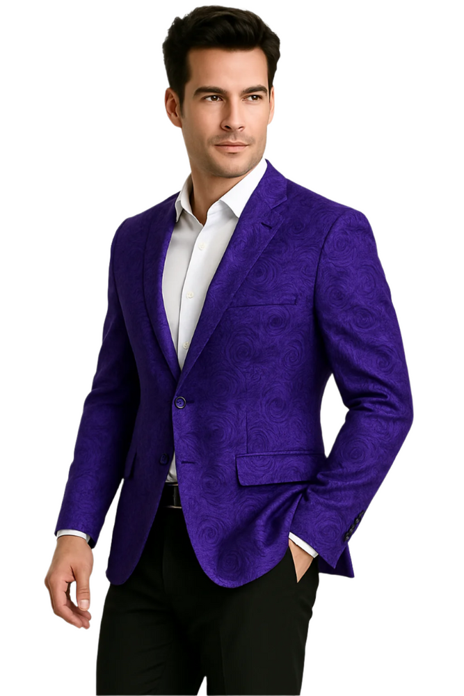 Big and Tall Tuxedo Fashionable Paisley Tuxedo Sparkling Pattern Blazer Available In Big and Tall Sizes