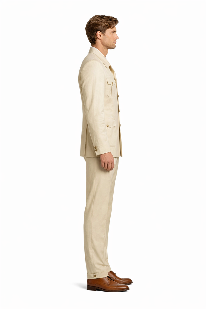 Rossiman Imperial Cream Safari 2-Piece Command Suit