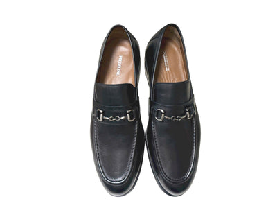 Black Leather Slip On Shoes
