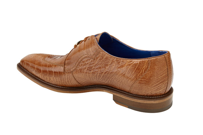 Belvedere Siena: Burned Amber Italian Leather Dress Shoe