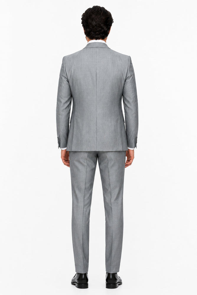 Slim Fit Suit - Vested Morning Light Grey Suit