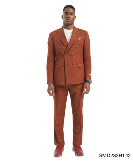 Stacy Adams Men's 2 Piece Executive Suit - Double Breasted