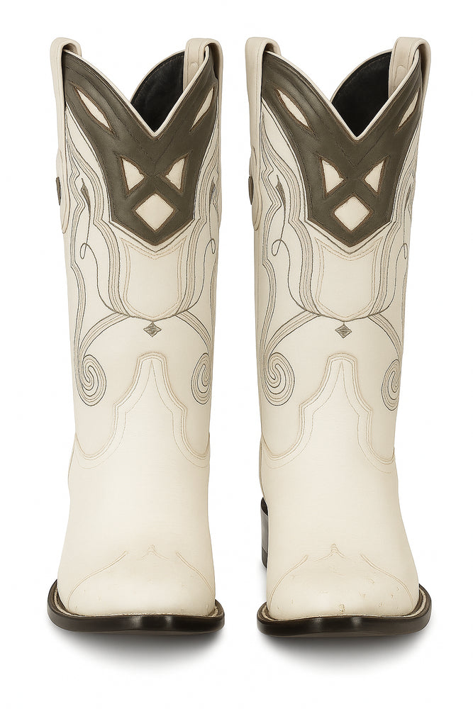 Men's Wild West Smooth Ostrich Skin 3X Toe Boots 29504-B