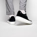 Zelli Spettacolare Calfskin & Suede Slip-On Sneakers in Black