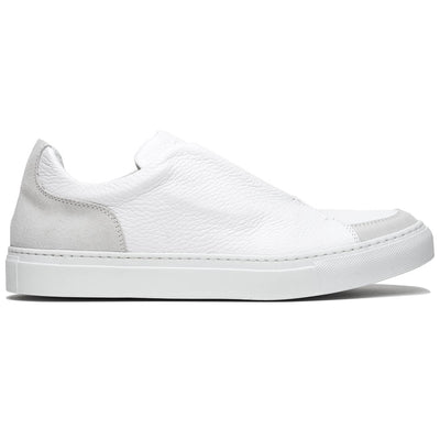 Zelli Spettacolare Pebble Grain Slip On Sneakers White (65-225-WHT)