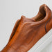 Zelli Spettacolare Pebble Grain Slip-On Sneaker in Cognac