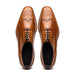 Zelli Stephano Wingtip Oxfords with Brogue Detailing in Camel