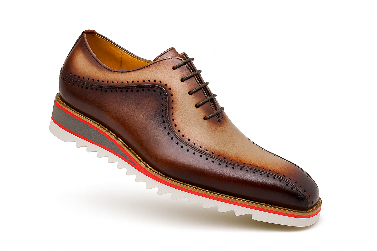 Stylish Two-Tone Brogue Oxford