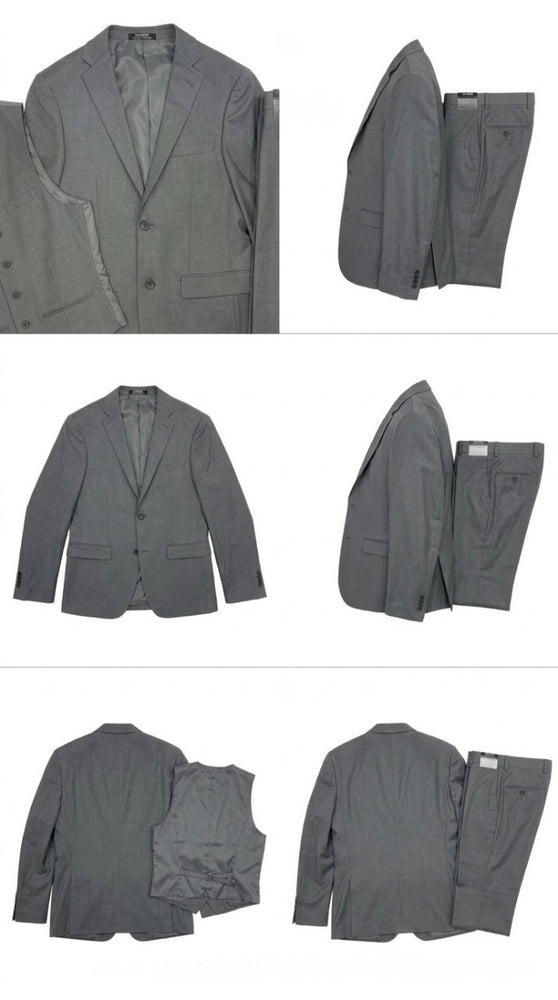 West End 9-1012S102 2PC Ultra Slim Fit Suit Light Grey