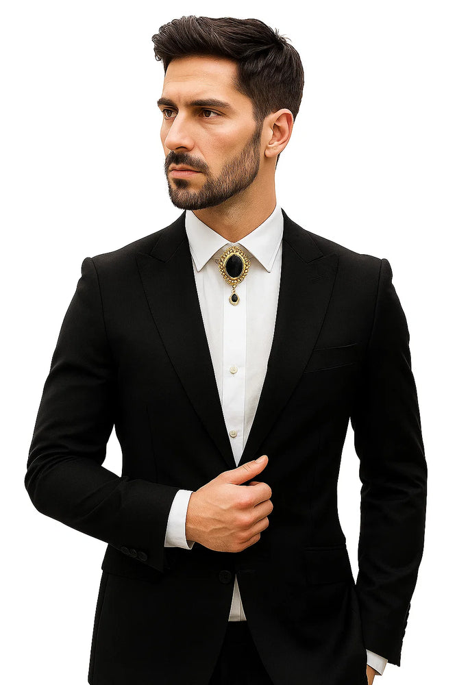 Mens Shiny Blazer - Black Sateen Vested Suit
