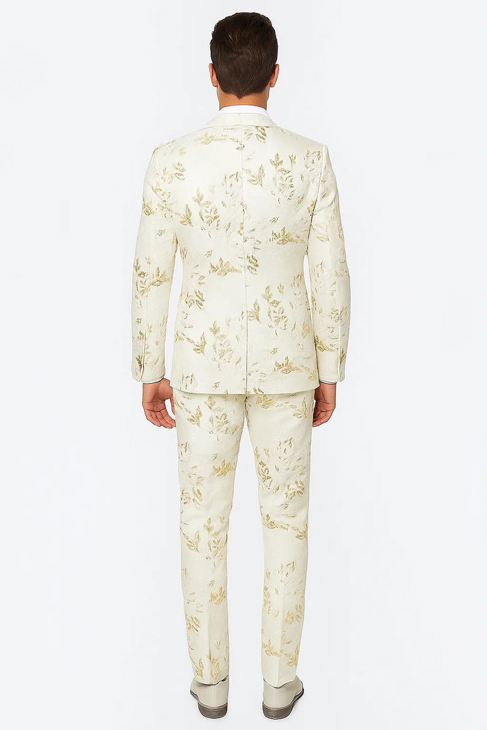 Prom 2026 Tuxedo For Men - Rose White Prom Suit