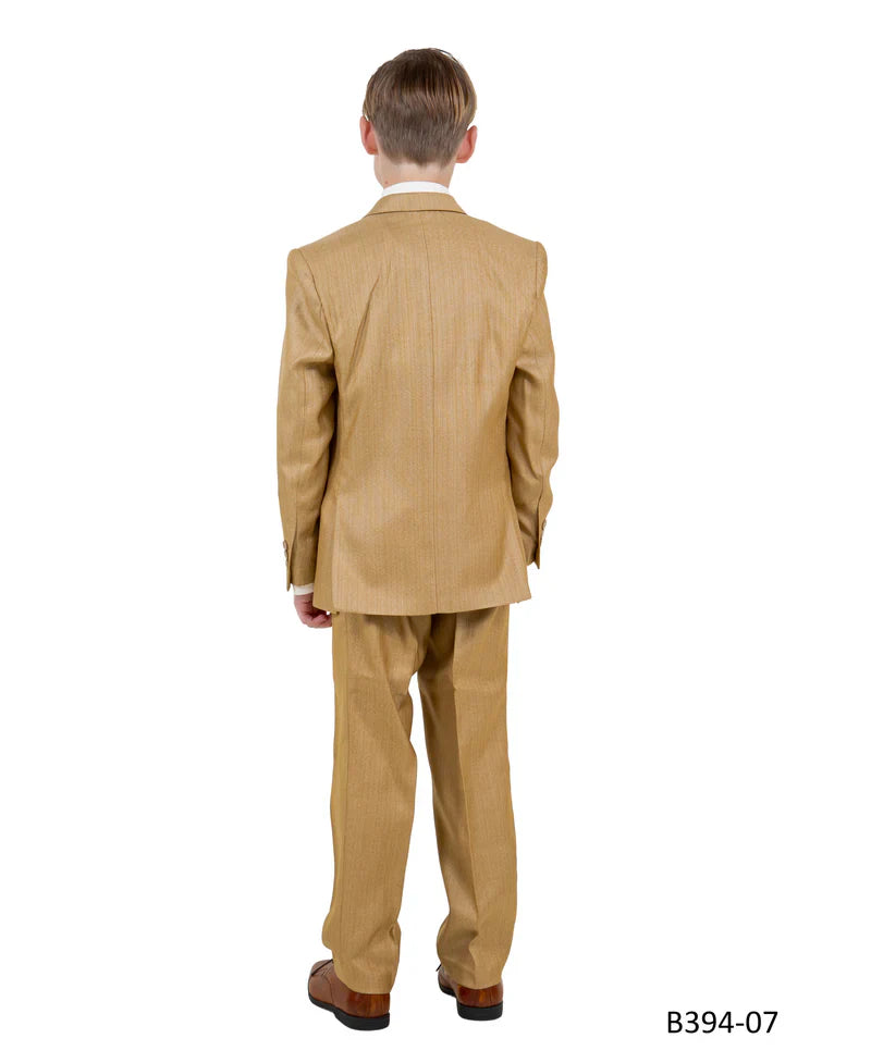 Dapper Toddler Boys Suit in Golden Wheat by Tazzio