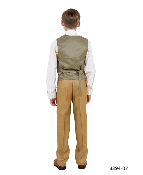 Dapper Toddler Boys Suit in Golden Wheat by Tazzio