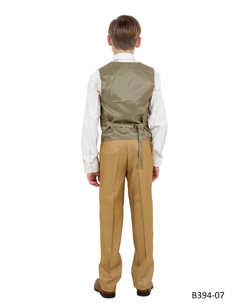 Dapper Toddler Boys Suit in Golden Wheat by Tazzio