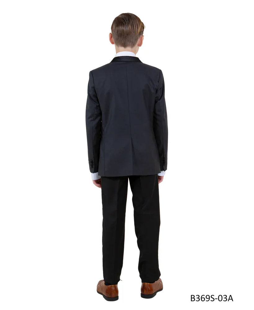 Boys Charcoal/Black Toddler Suit by Tazzio