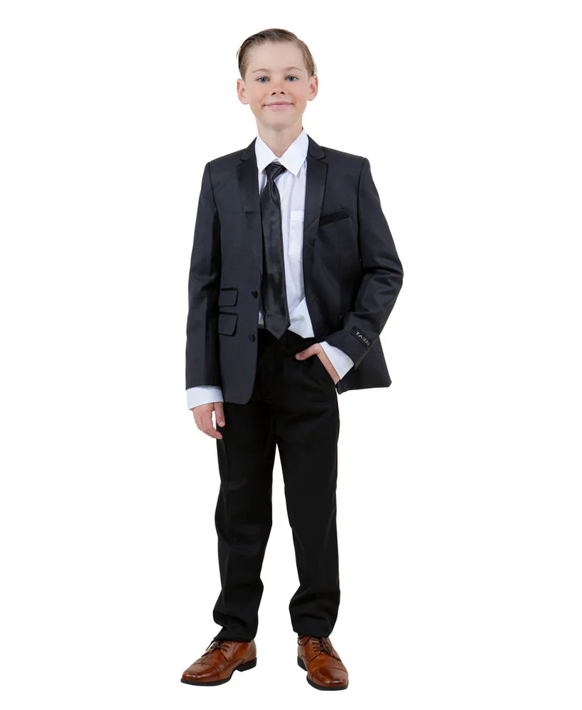 Boys Charcoal/Black Toddler Suit by Tazzio