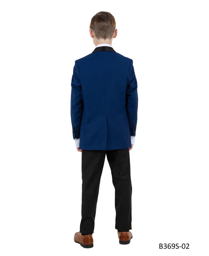 Boys Indigo & Black Suit by Tazzio