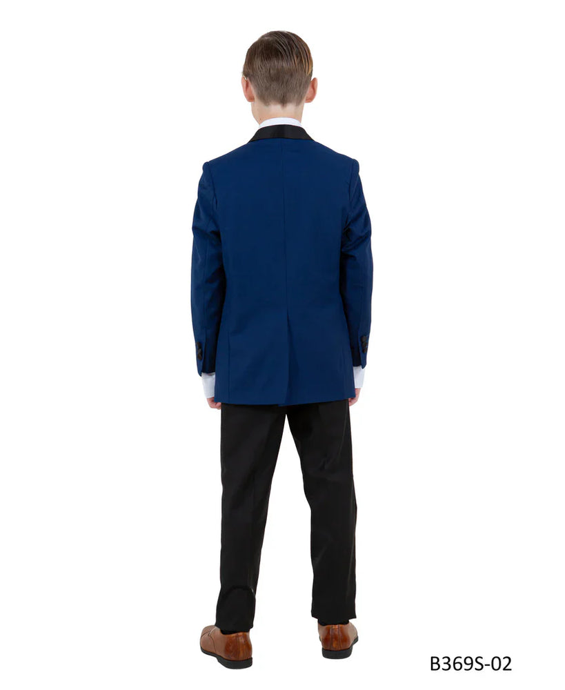 Boys Indigo & Black Suit by Tazzio