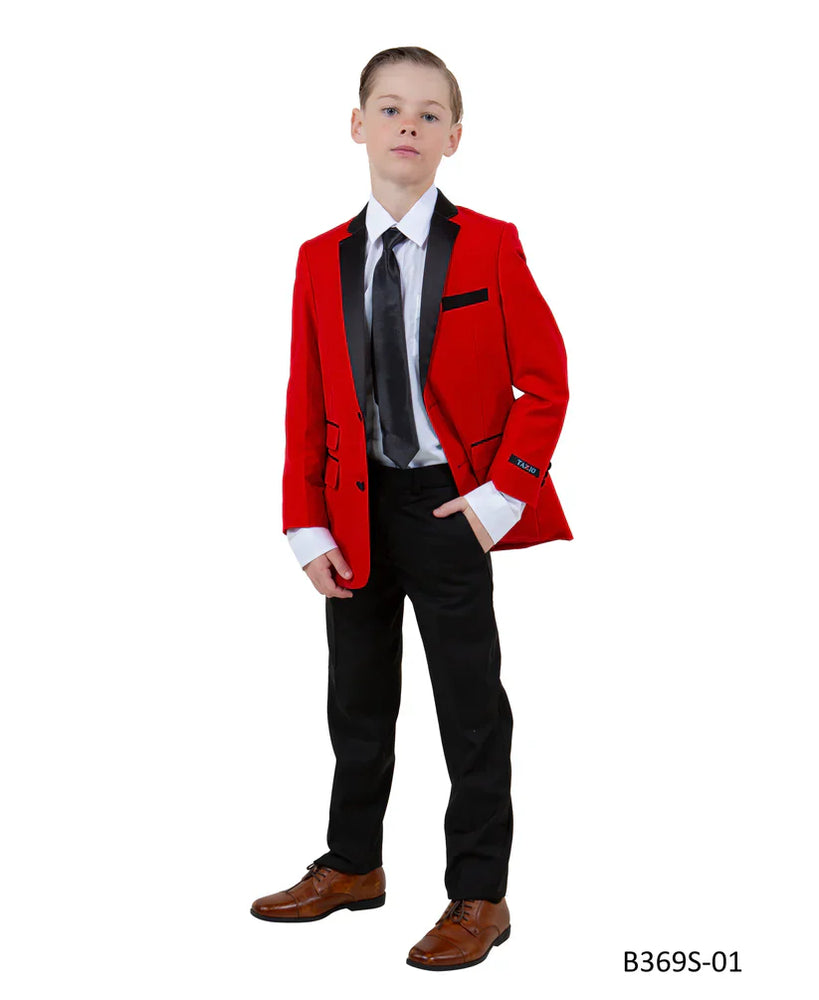 Fresh Red and Black Boys Suit for Toddler Celebrations