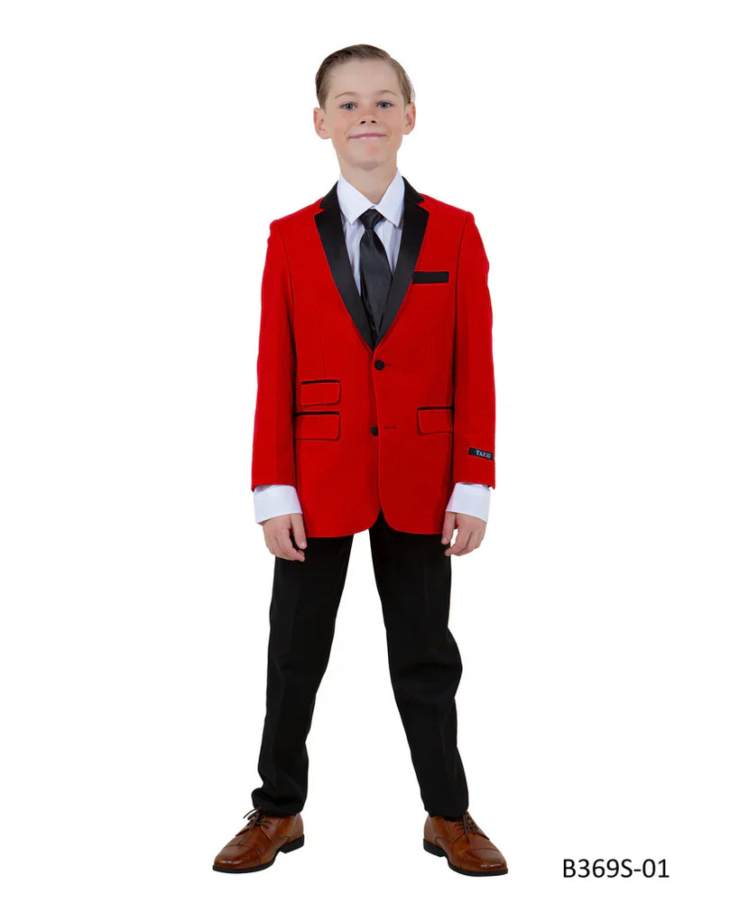 Fresh Red and Black Boys Suit for Toddler Celebrations