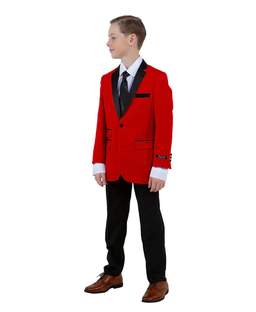 Fresh Red and Black Boys Suit for Toddler Celebrations