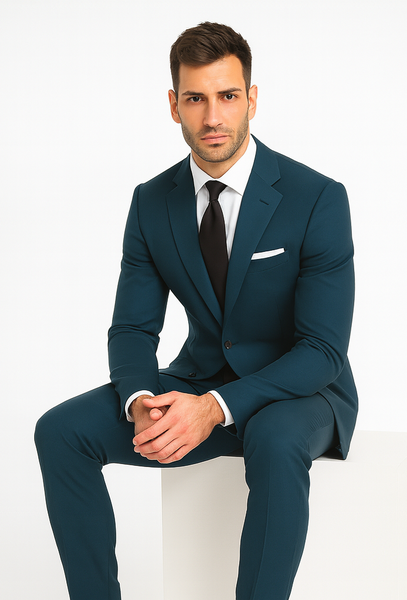 Teal Suit - Dark Teal Suit - Teal Blue Suit