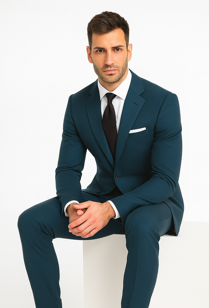 Teal Suit - Dark Teal Suit - Teal Blue Suit