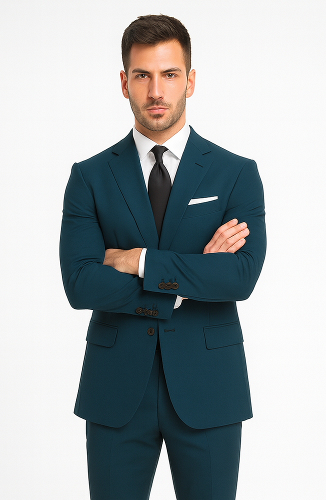Teal Suit - Dark Teal Suit - Teal Blue Suit
