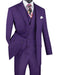 Venetian Collection - Purple Regular Fit Glen Plaid 2 Button 3 Piece Suit