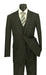 Olympia Collection - Glen Plaid Regular Fit Suit 3 Piece Olive