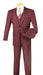Morgan Collection - Regular Fit 3 Piece Suit 2 Button in Maroon