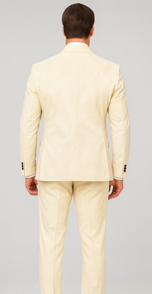 Velvet Suits - Double Breasted Suits - Slim Fit Suit Burgundy