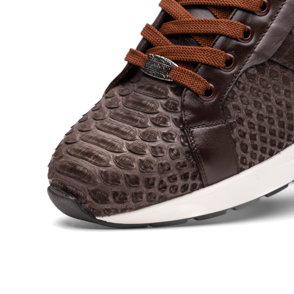 Marco Di Milano Verona Python & Calfskin Sneakers Brown