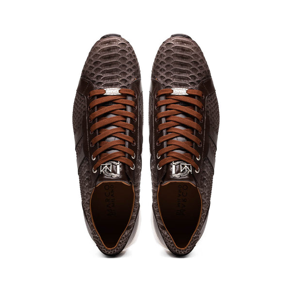 Marco Di Milano Verona Python & Calfskin Sneakers Brown