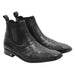 Vestigium Ostrich Chelsea Boots Black - Black
