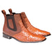 Vestigium Ostrich Chelsea Boots Cognac - Cognac
