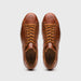 Zelli Vivo Tumbled Calfskin Sneakers in Cognac with White Rubber Sole